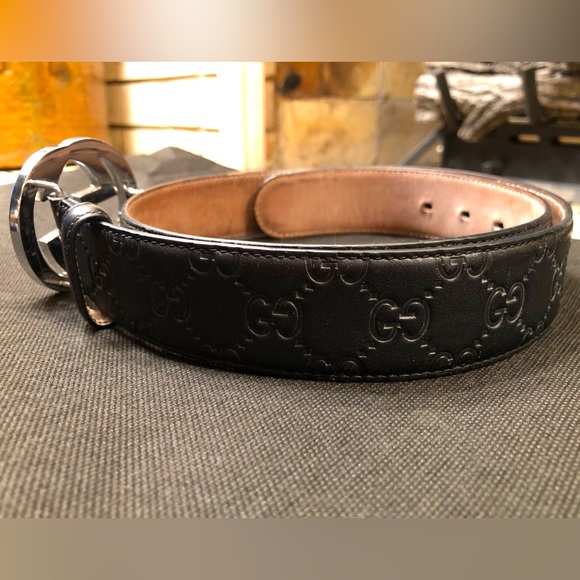 GUCCI - Signature Leather Belt - 80-32 - Picture 6 of 16